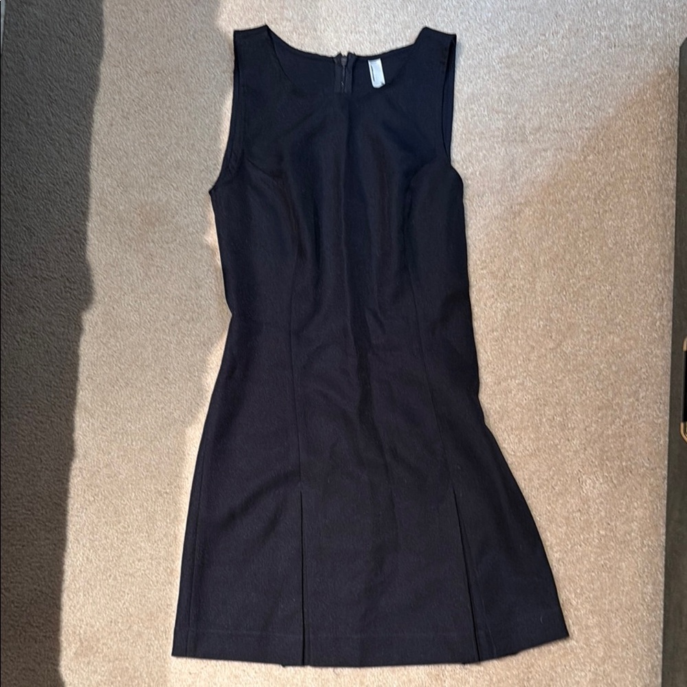 American Apparel Dark Navy Pleated Dress Xs